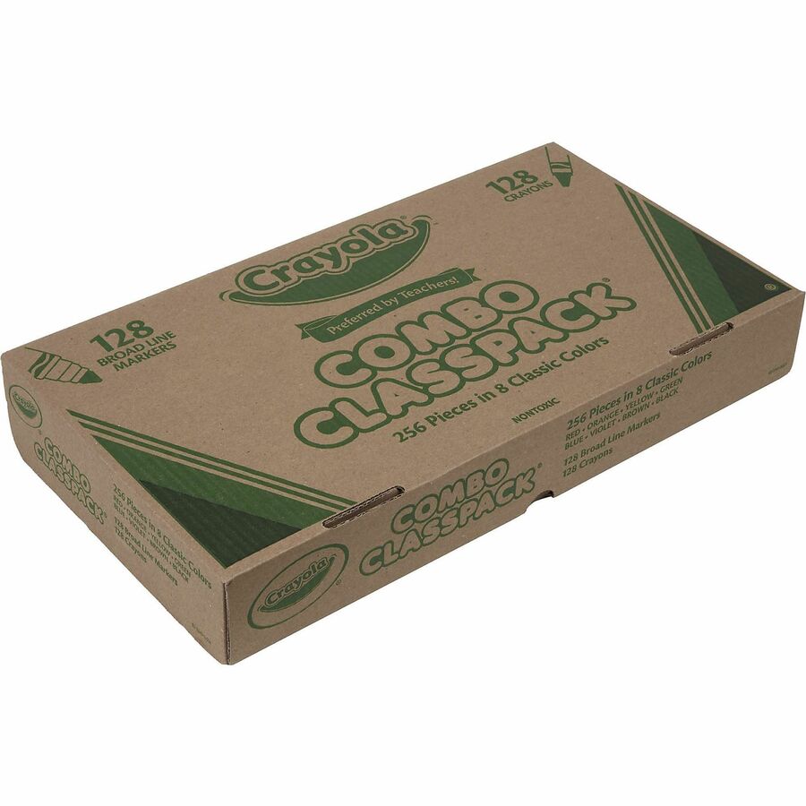 Crayola 8-Color Crayons/Markers Combo Classpack