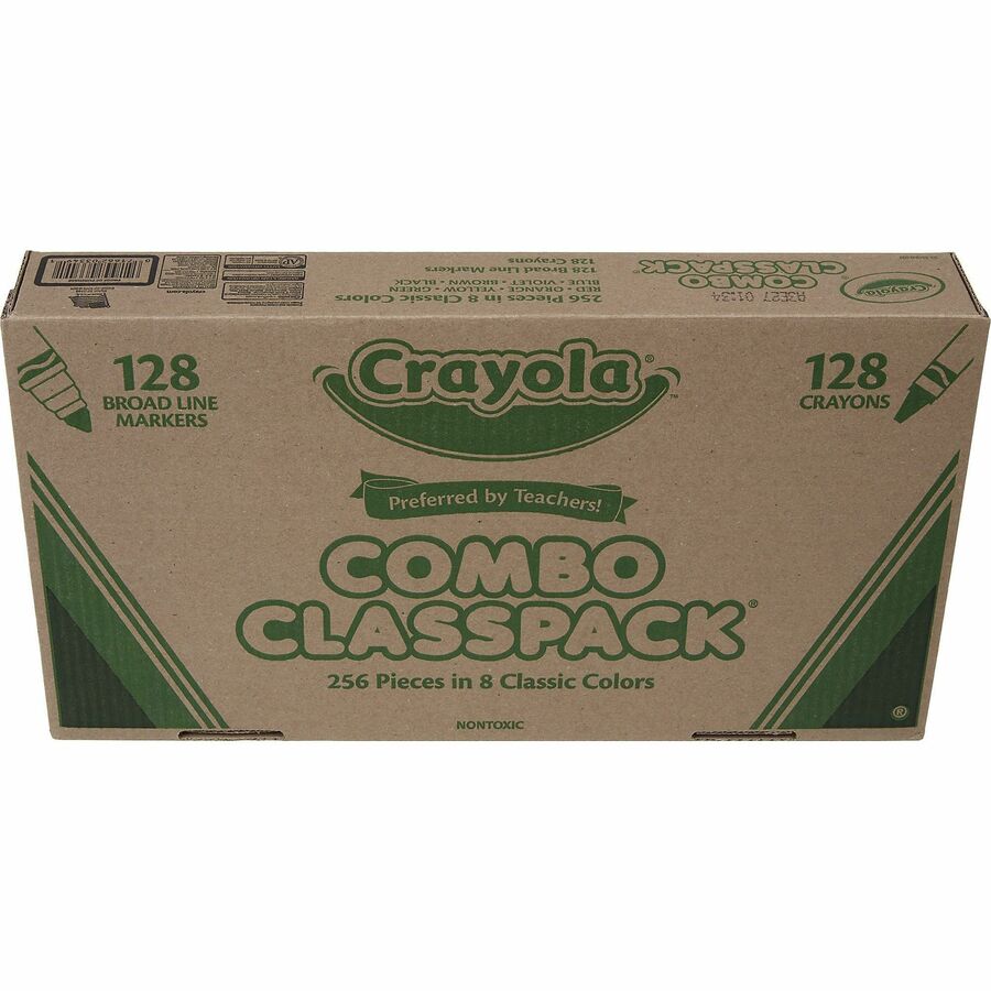 Crayola 8-Color Crayons/Markers Combo Classpack