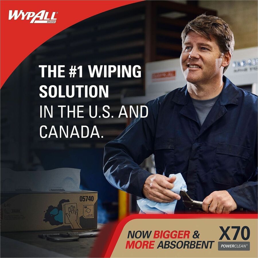 Wypall PowerClean X70 Medium Duty Cloths - Pop-Up Box