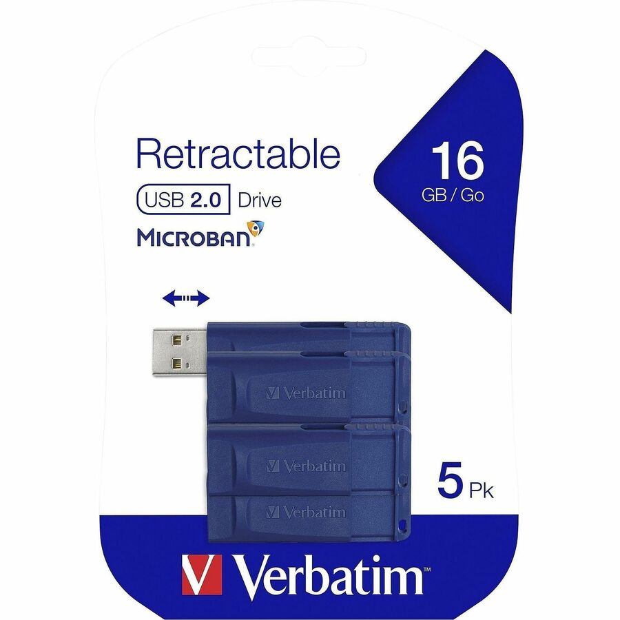 Verbatim 16GB USB Flash Drive - 5pk - Blue