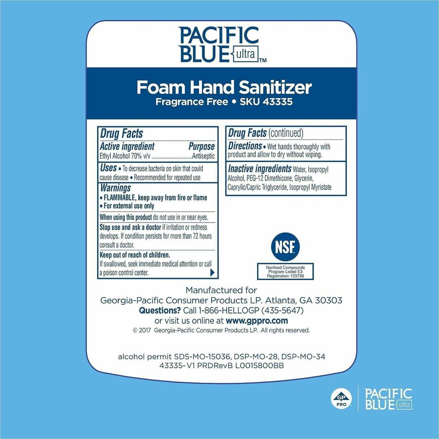 Pacific Blue Ultra Hand Sanitizer Foam Refill