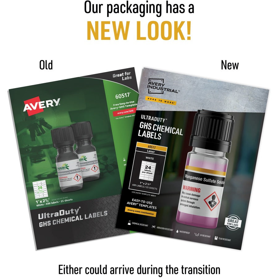 Avery® UltraDuty Chemical Label