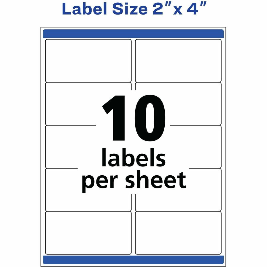 Avery® 2" x 4" Labels, Ultrahold®, 5,000 Labels (95523)