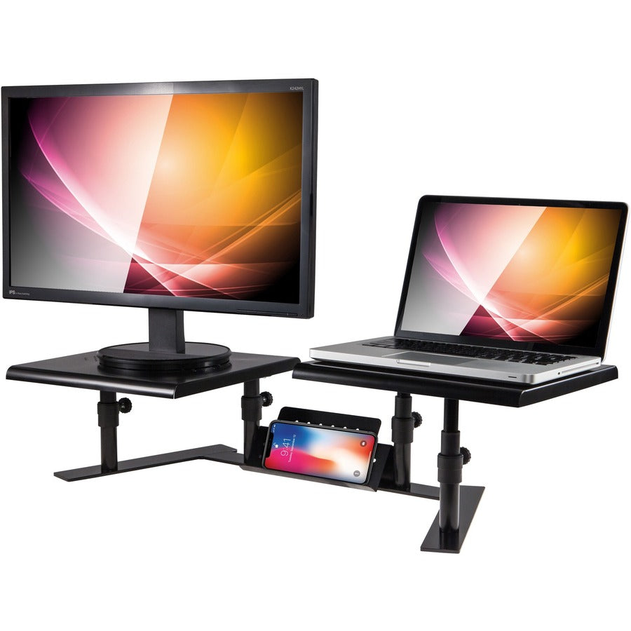 Allsop Metal Art ErgoTwin Height Adjustable Dual Monitor Stand