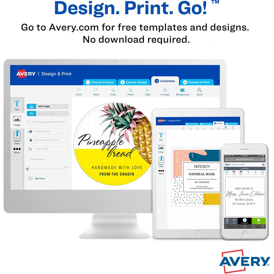 Avery® Sure Feed Glossy Labels