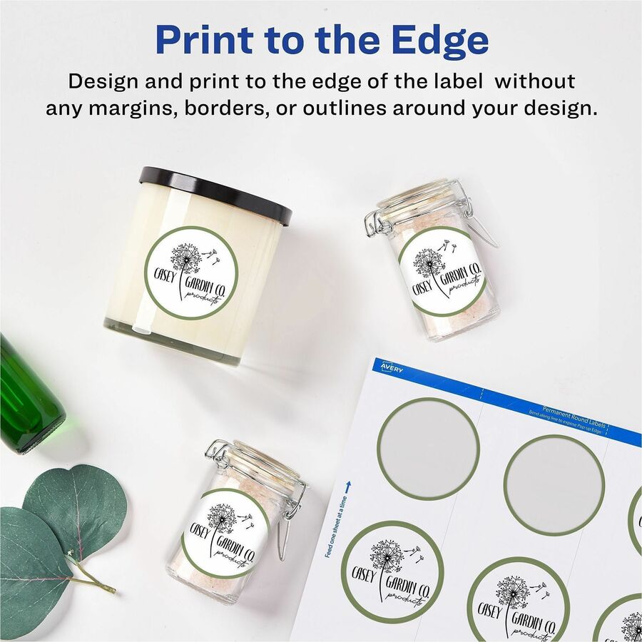 Avery® Printable Round Labels, 3/4" , Matte White, 800 Labels (4221)