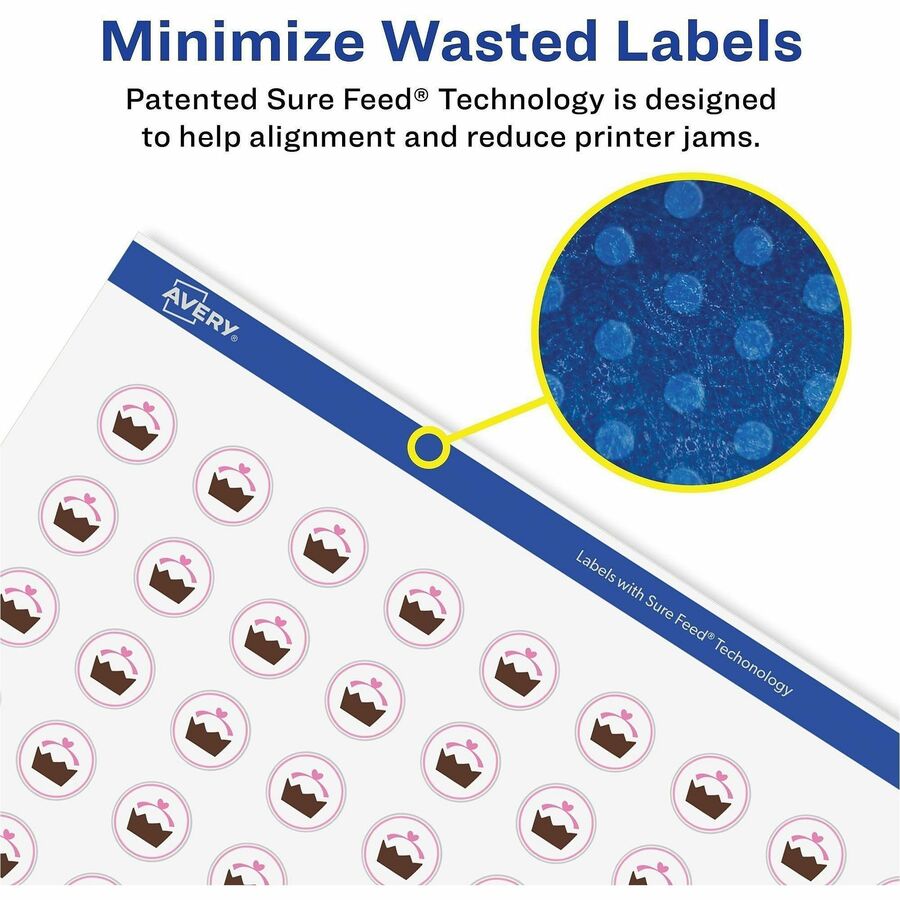 Avery® Printable Round Labels, 3/4" , Matte White, 800 Labels (4221)