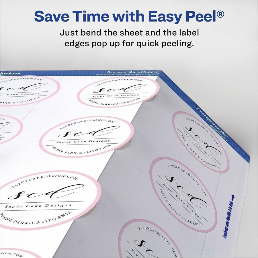 Avery® Printable Round Labels, 3/4" , Matte White, 800 Labels (4221)