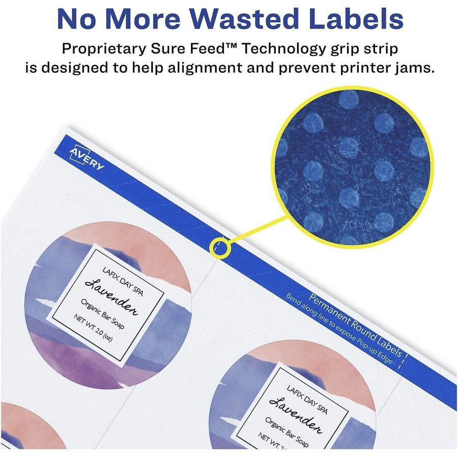 Avery® Printable Round Labels, 3/4" , Matte White, 800 Labels (4221)