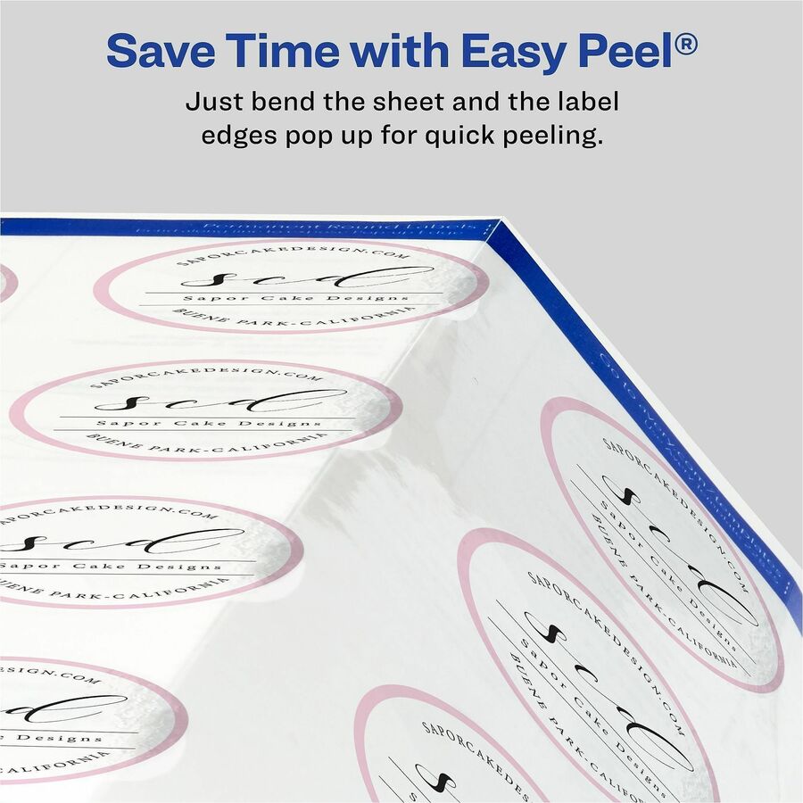 Avery® Printable Round Labels, 3/4" , Glossy Clear, 400 Labels (4222)