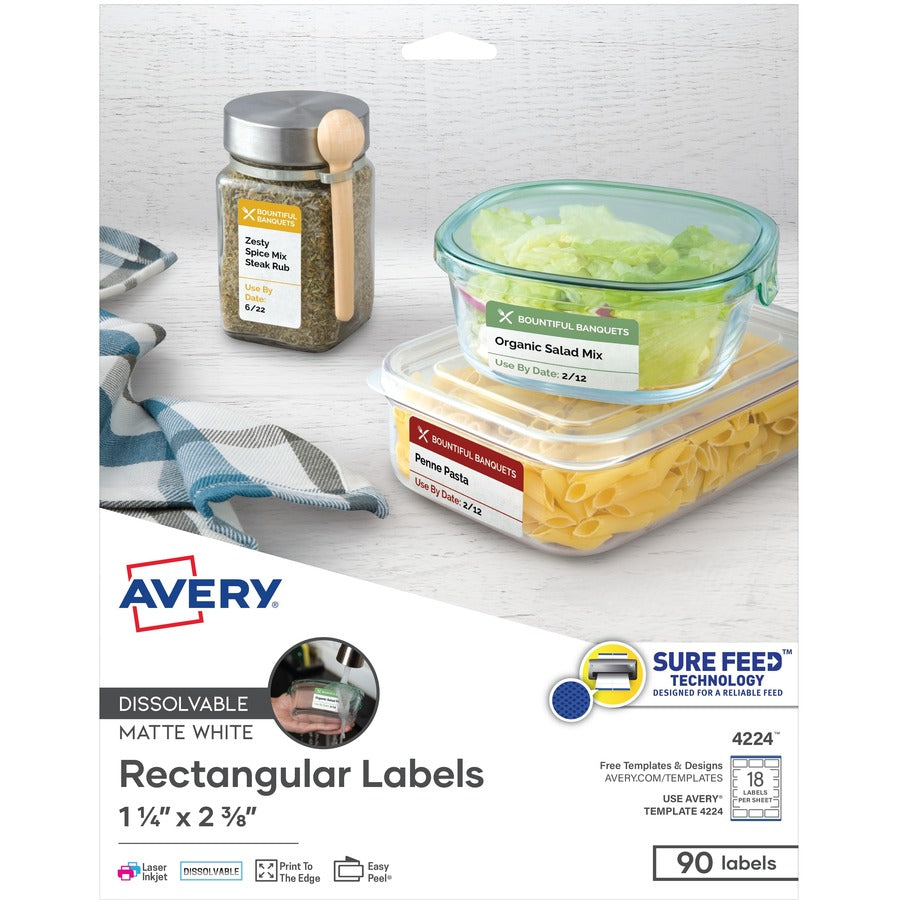Avery® Dissolvable Rectangle Labels