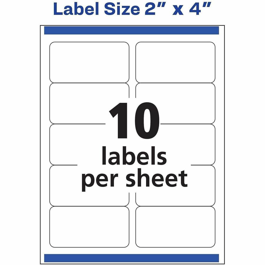 Avery® Shipping Labels, Glossy Clear, 2" x 4" , 100 Labels (6522)