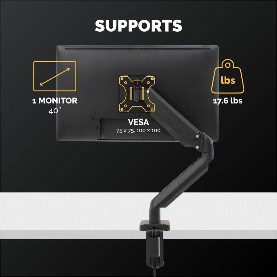 Fellowes Platinum Mounting Arm for Monitor - Black