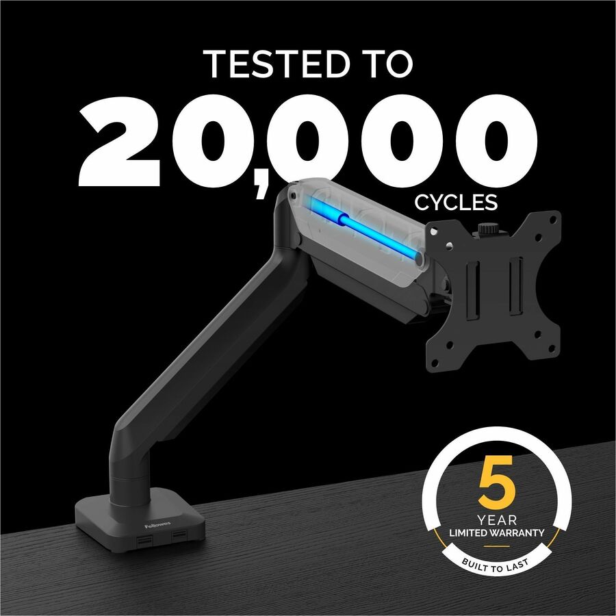 Fellowes Platinum Mounting Arm for Monitor - Black