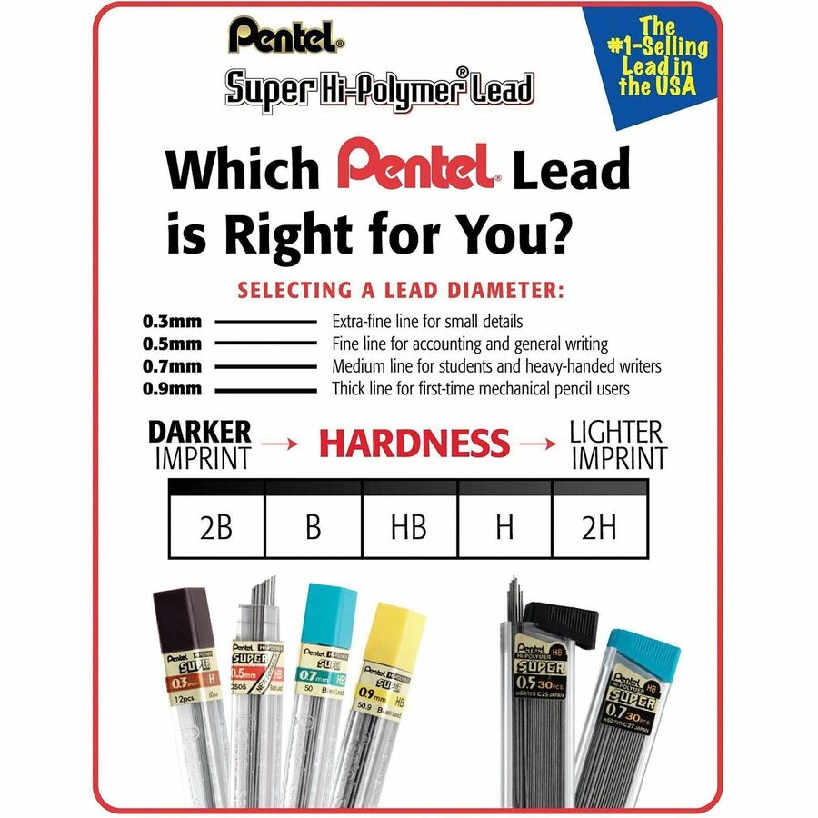 Pentel Super Hi-Polymer Leads