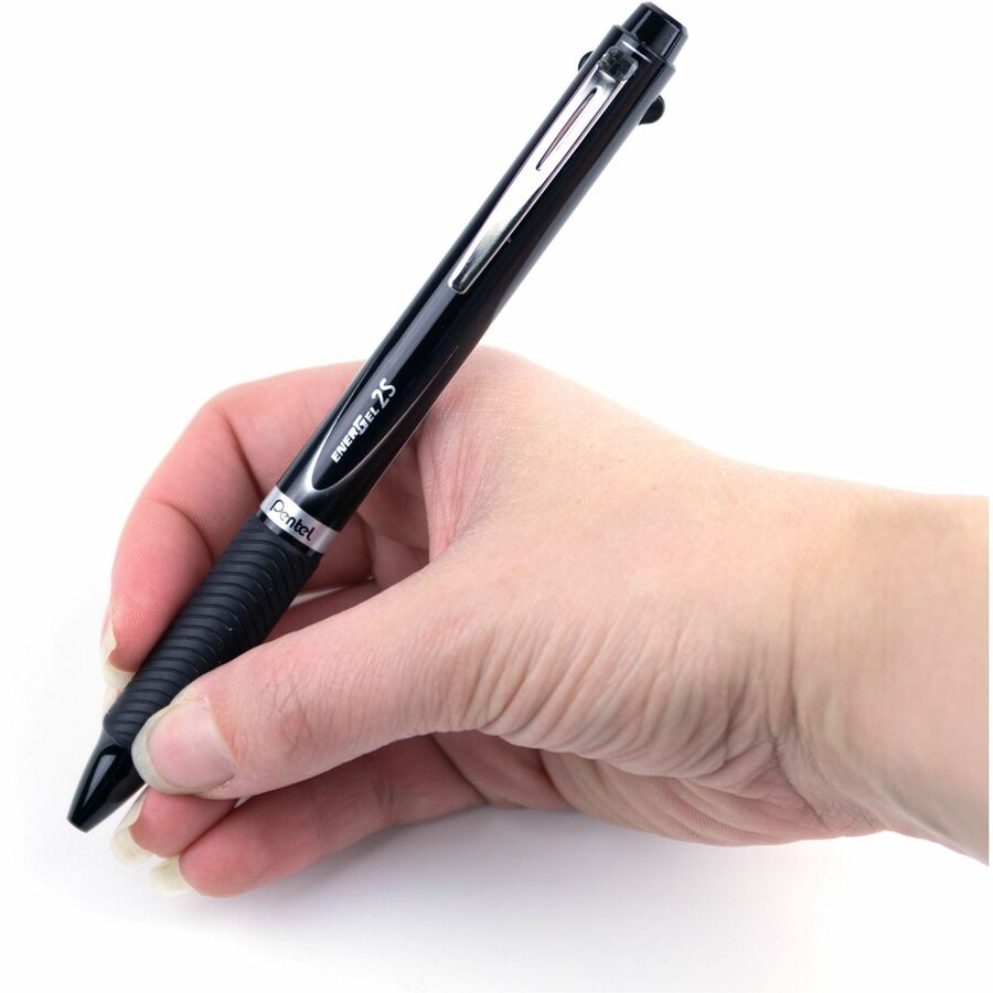 EnerGel 2S Multi-Function, 2-Ink + Pencil, (0.5mm), Black/Red Ink/0.5mm Pencil, Black Barrel