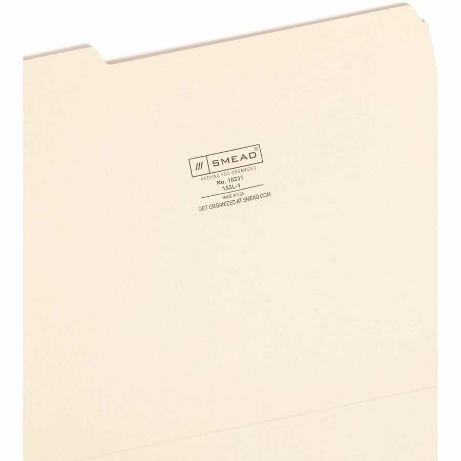 Smead 1/3 Tab Cut Letter Recycled Top Tab File Folder