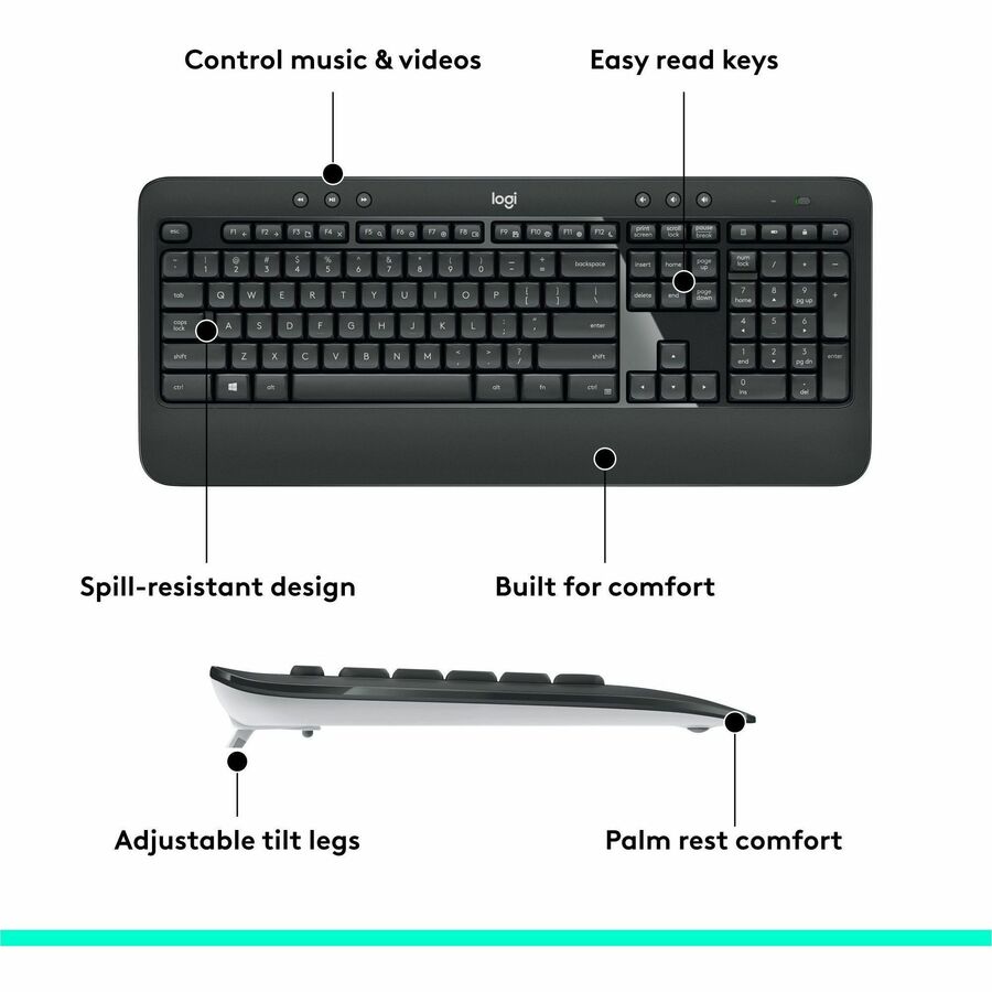 Logitech MK540 Wireless Keyboard Mouse Combo