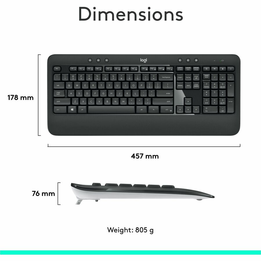 Logitech MK540 Wireless Keyboard Mouse Combo