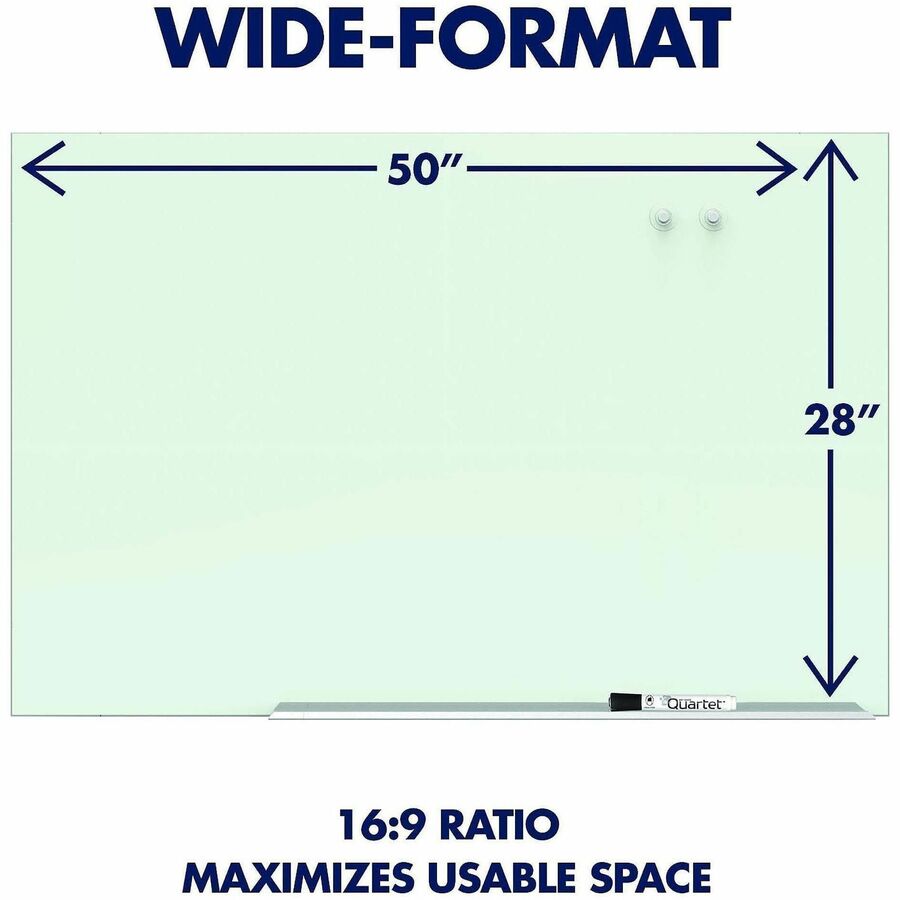 Quartet Element Framed Magnetic Glass Dry-Erase Boards