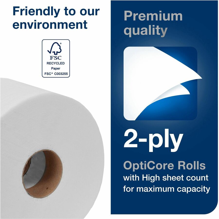 TORK Premium Bath Tissue Roll with OptiCore