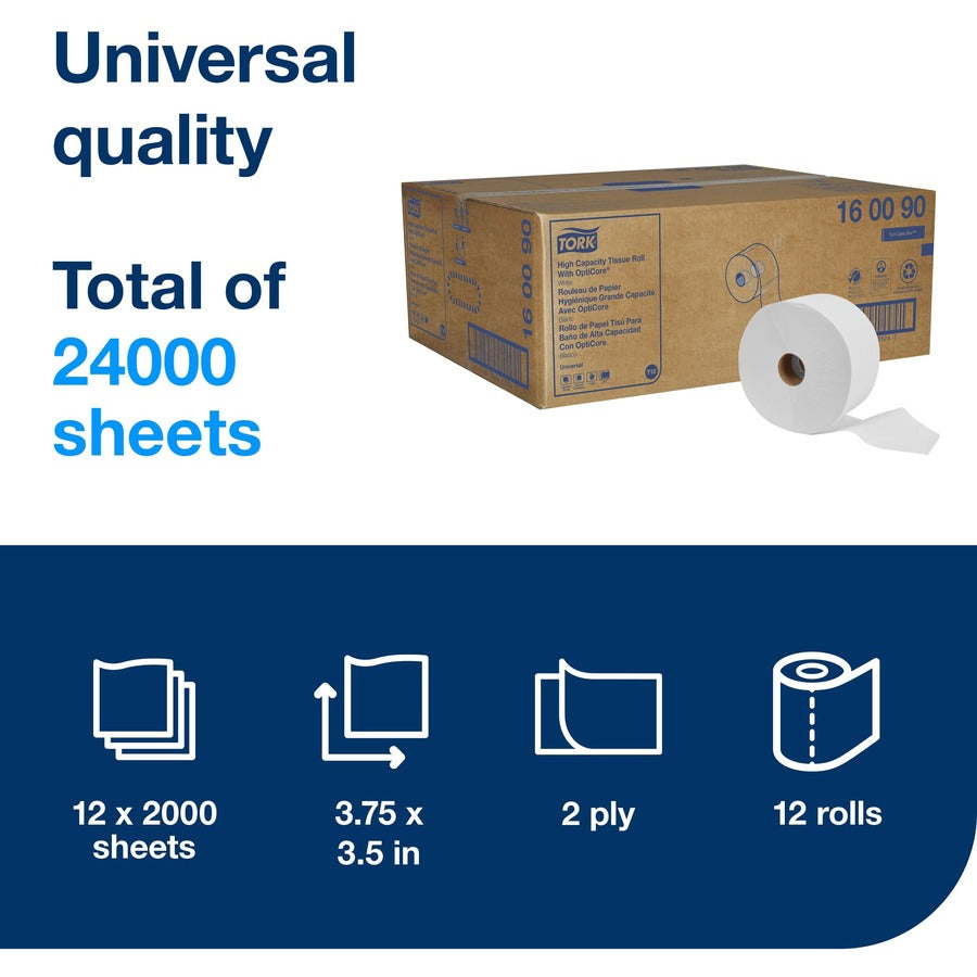 TORK Bath Tissue Roll w/OptiCore