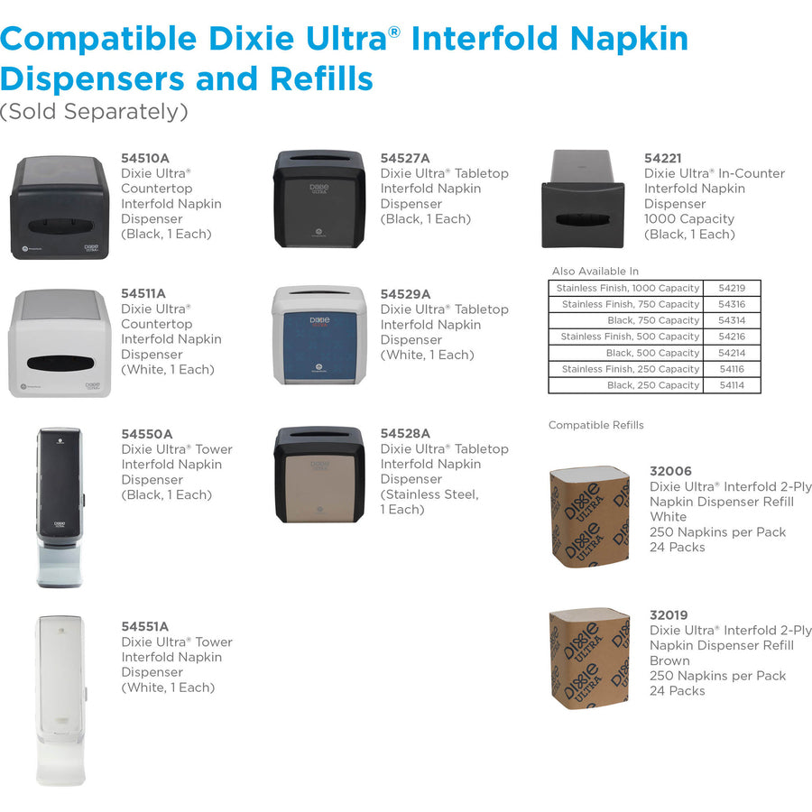 Dixie Ultra® Tabletop Interfold Napkin Dispenser
