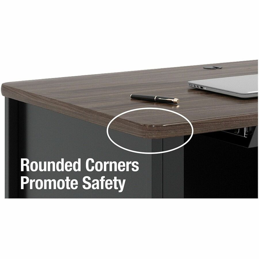 Lorell Fortress Series 48" Right-Pedestal Teachers Desk