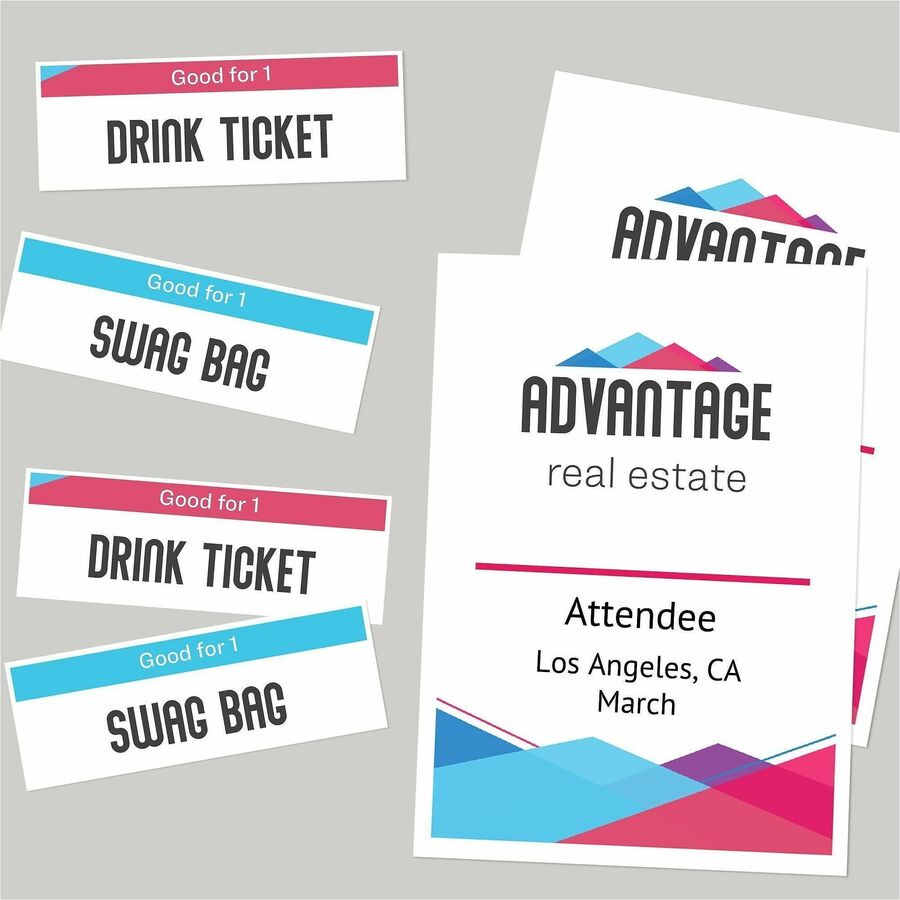 Avery® Vertical Name Badge and Ticket Insertsfor Laser and Inkjet Printers