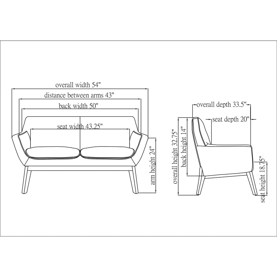 Lorell Quintessence Collection Loveseat