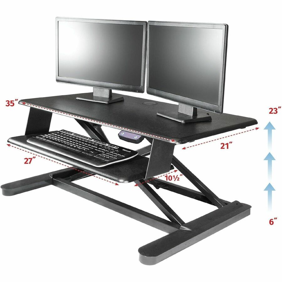 Kantek Electric Sit-Stand Desktop Riser