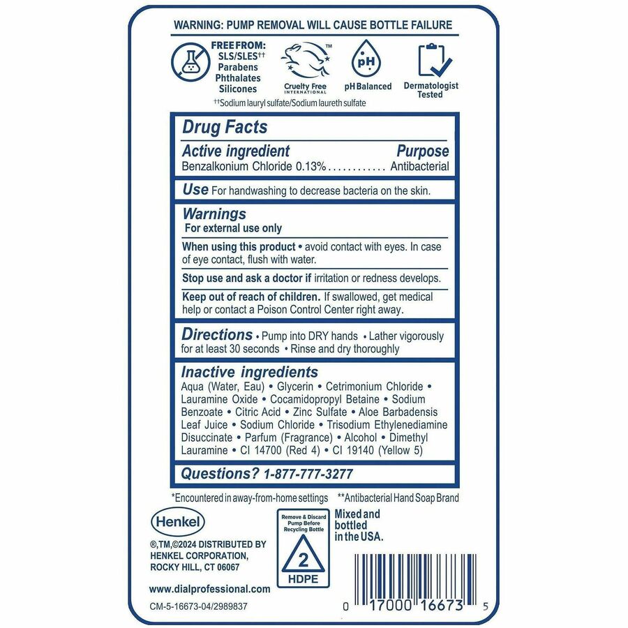 Dial Professional Antibacterial Defense Original Foaming Hand Wash Refill