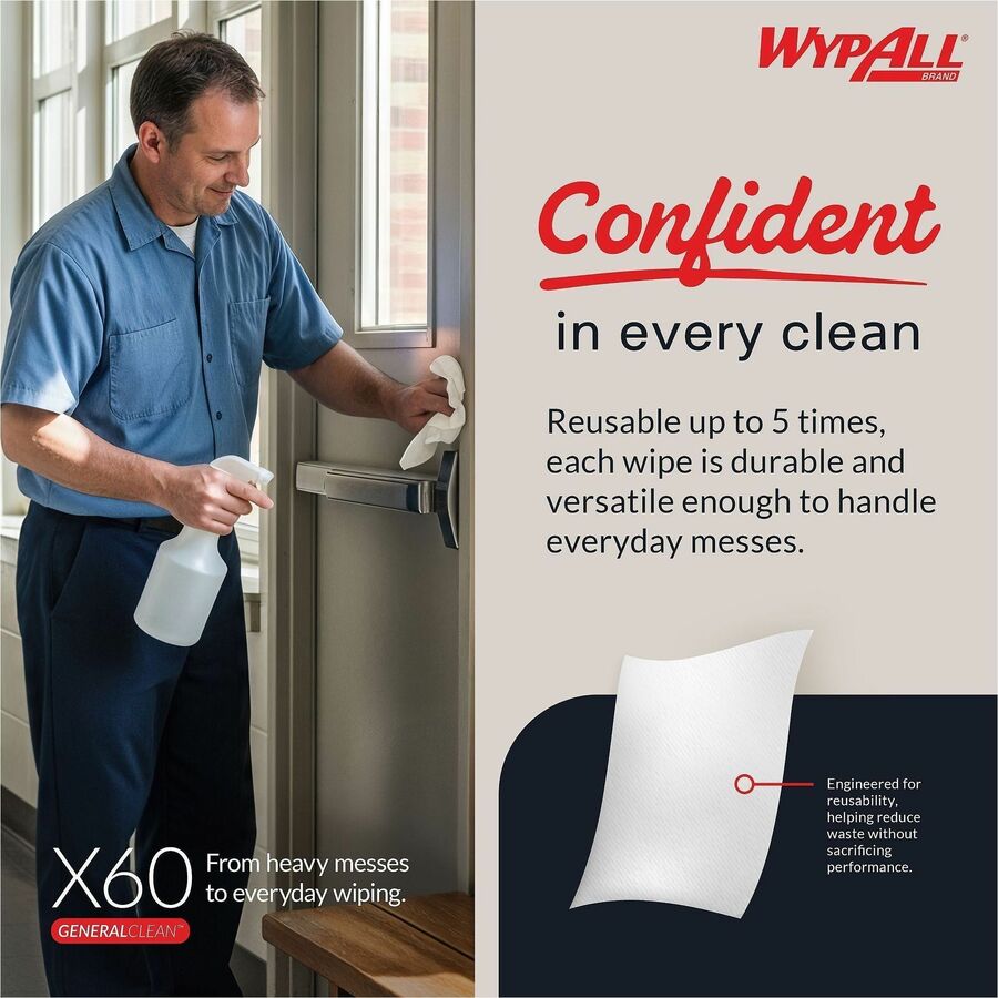 Wypall GeneralClean X60 Multi-Task Cleaning Cloths - Brag Box