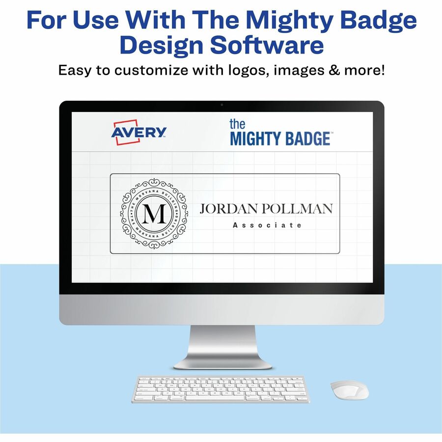 The Mighty Badge® by Avery® Reusable Magnetic Professional Name Badge Kits
