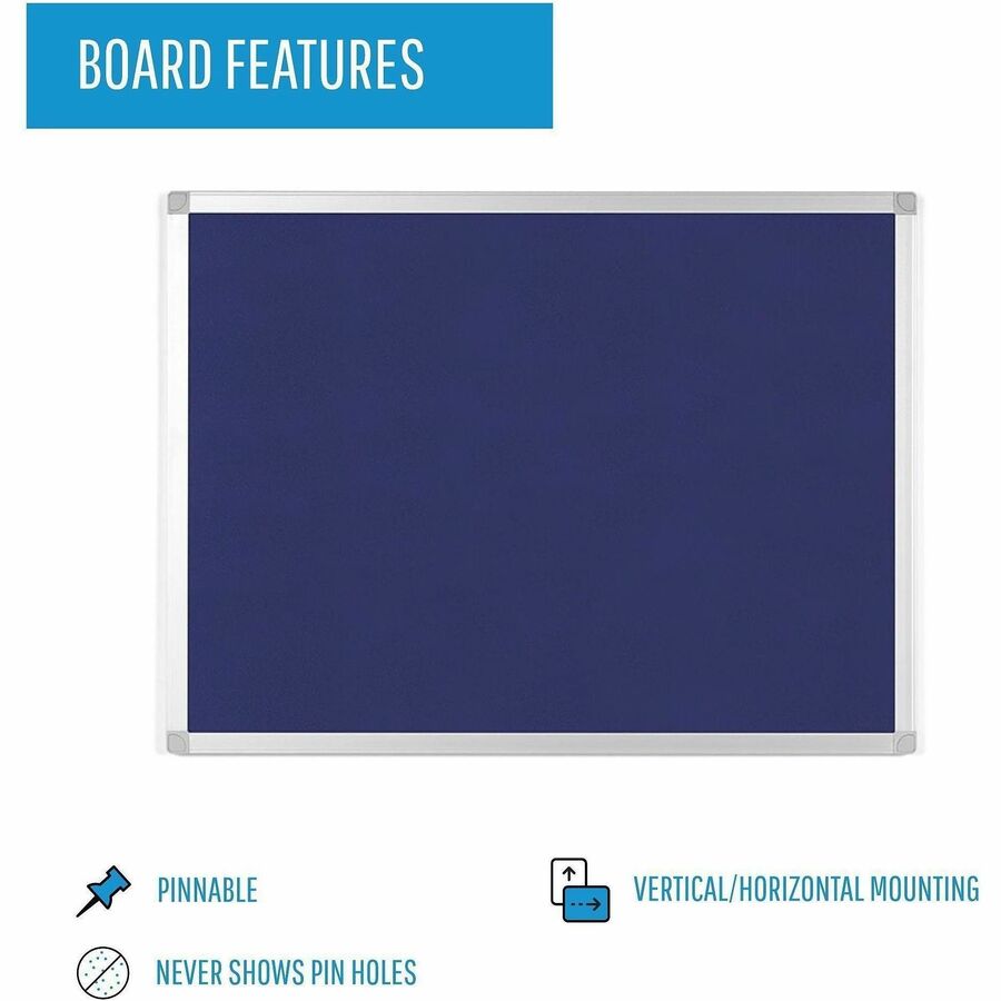 MasterVision Ayda Fabric 24"W Bulletin Board