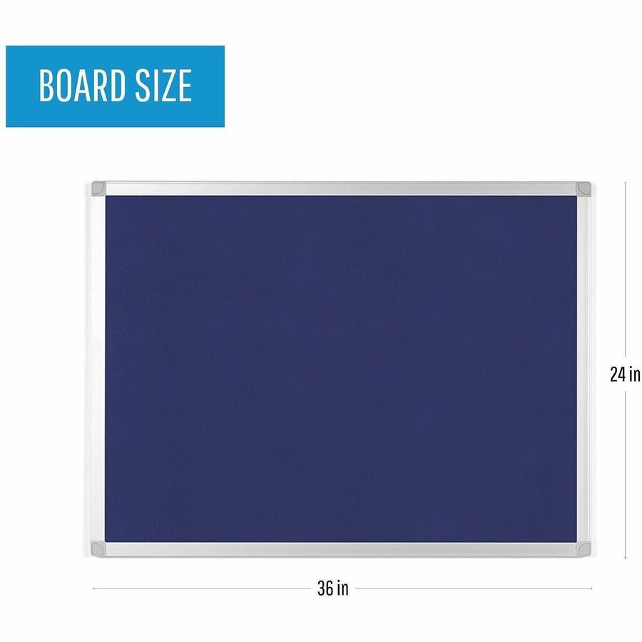 MasterVision Ayda Fabric 24"W Bulletin Board