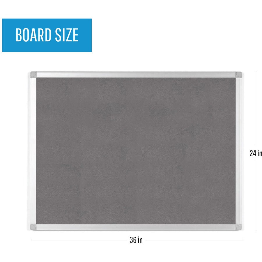 MasterVision Ayda Fabric 24"W Bulletin Board