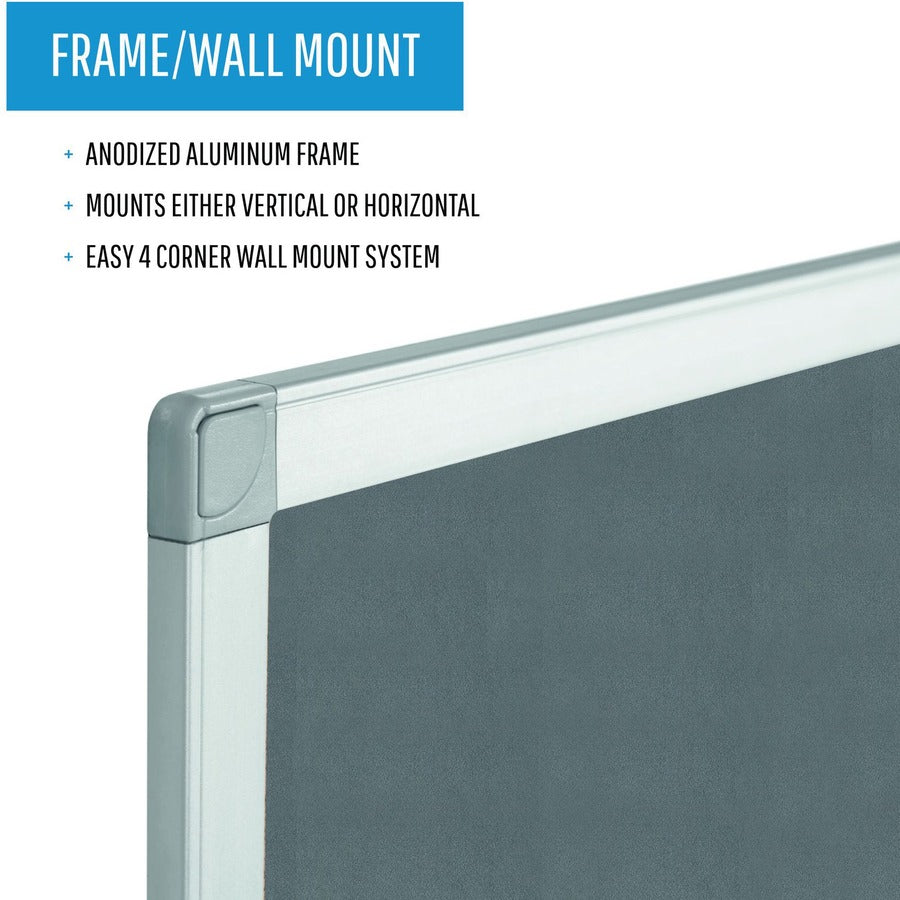 MasterVision Ayda Fabric 36"W Bulletin Board