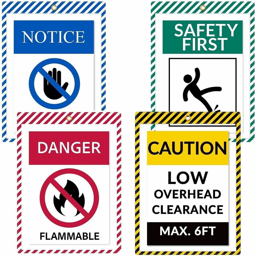 C-Line Safety Striped Shop Ticket Holders