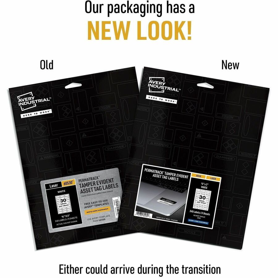 Avery® PermaTrack Tamper-Evident Asset Tag Labels