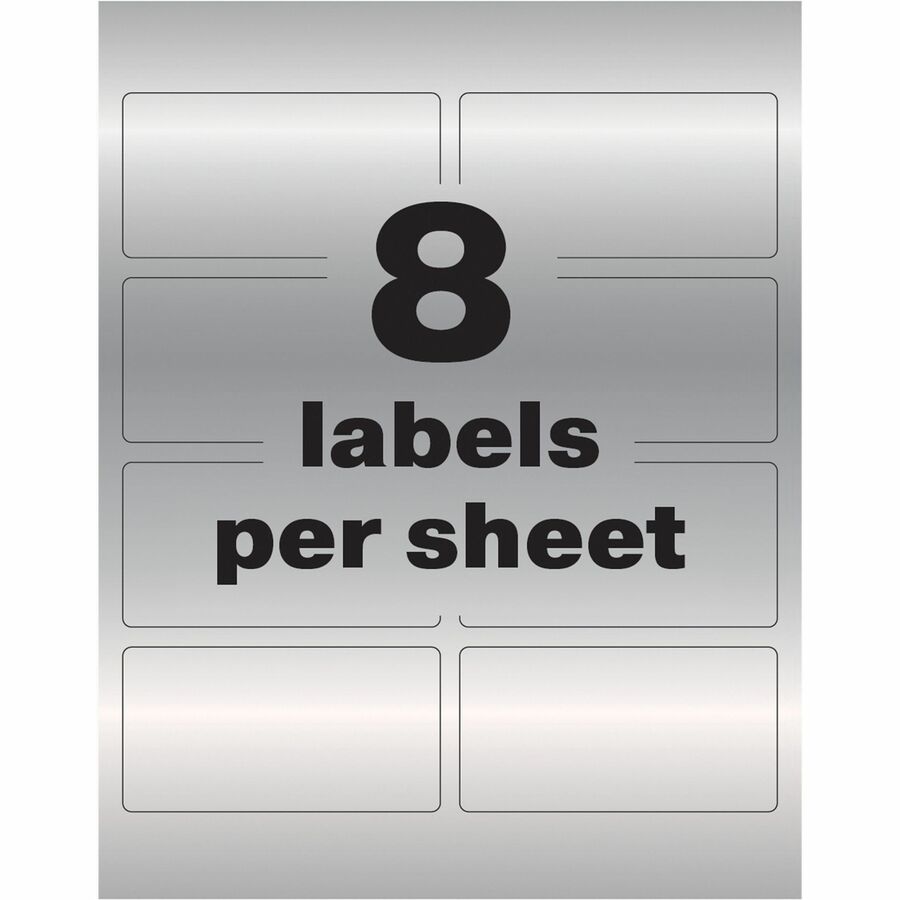Avery® PermaTrack Metallic Asset Tag Labels, 2" x 3-3/4" , 64 Asset Tags