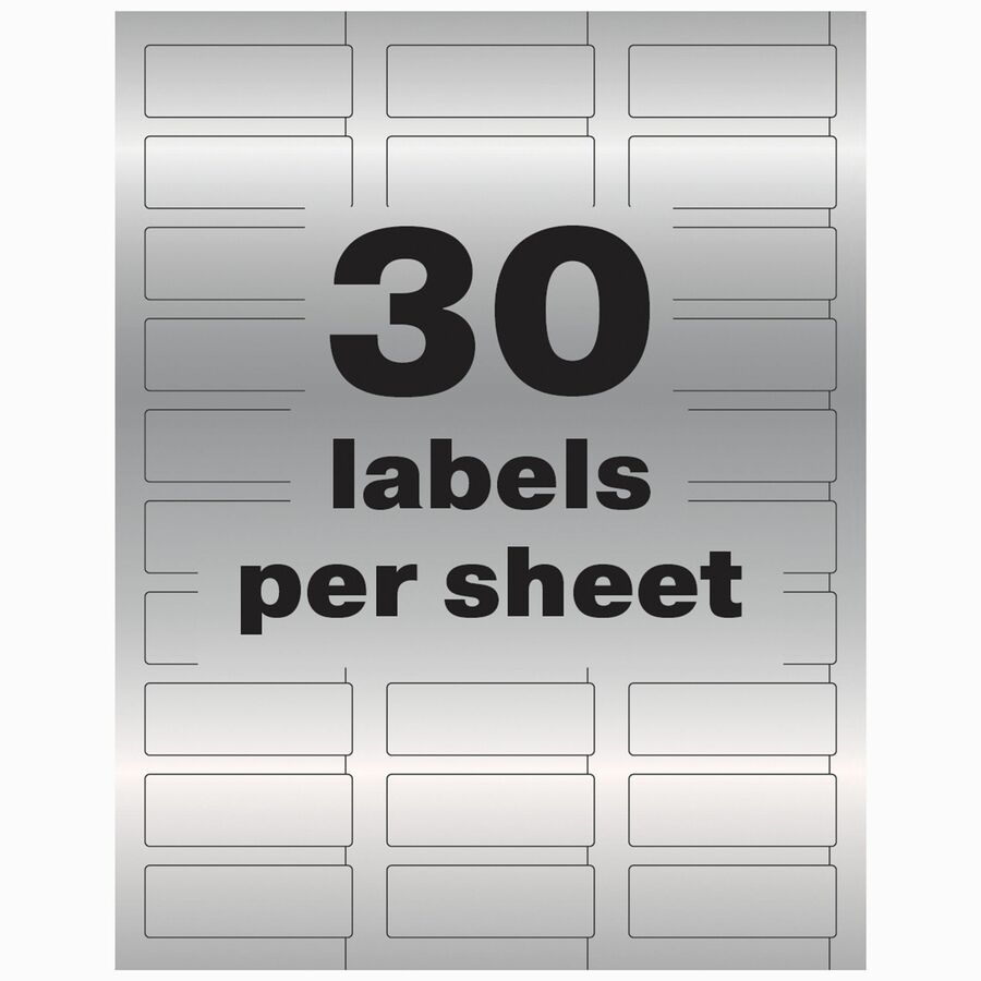 Avery® PermaTrack Metallic Asset Tag Labels, 3/4" x 2" , 240 Asset Tags