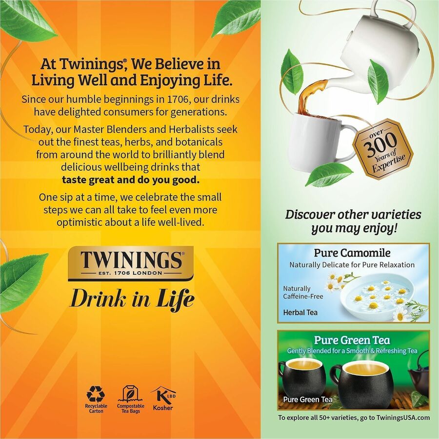 Twinings of London Pure Peppermint Herbal Tea Bag