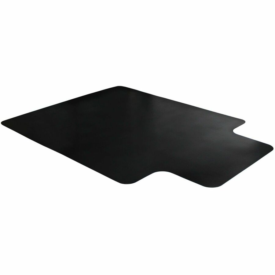 Floortex Advantagemat Black® Vinyl Lipped Chair Mat for Hard Floor - 36" x 48"