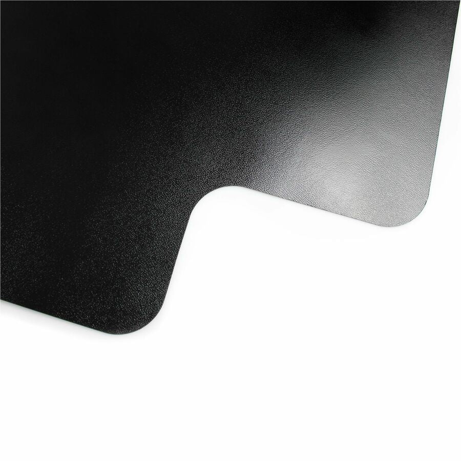 Floortex Advantagemat Black® Vinyl Lipped Chair Mat for Hard Floor - 36" x 48"