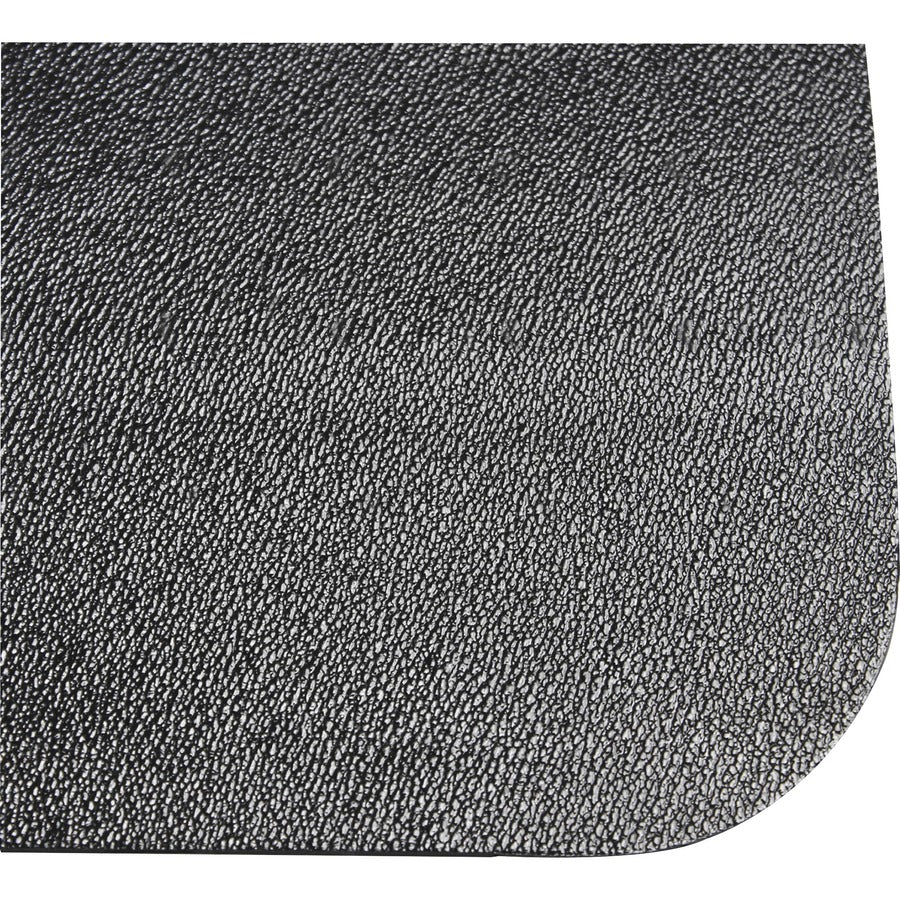 Floortex Cleartex AdvantagematBlack Vinyl Lipped Chair Mat for Hard Floor - 45" x 53"