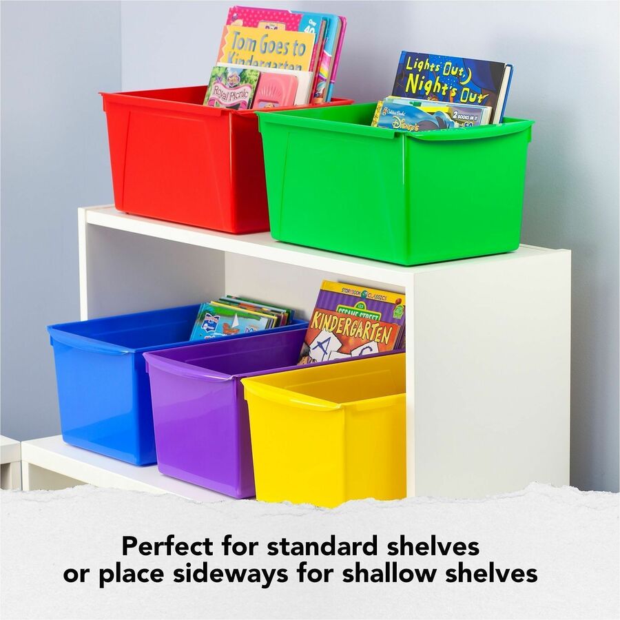 Storex Double XL Wide Book Bins