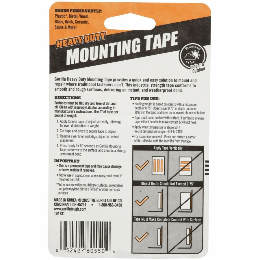 Gorilla Heavy Duty Mounting Tape