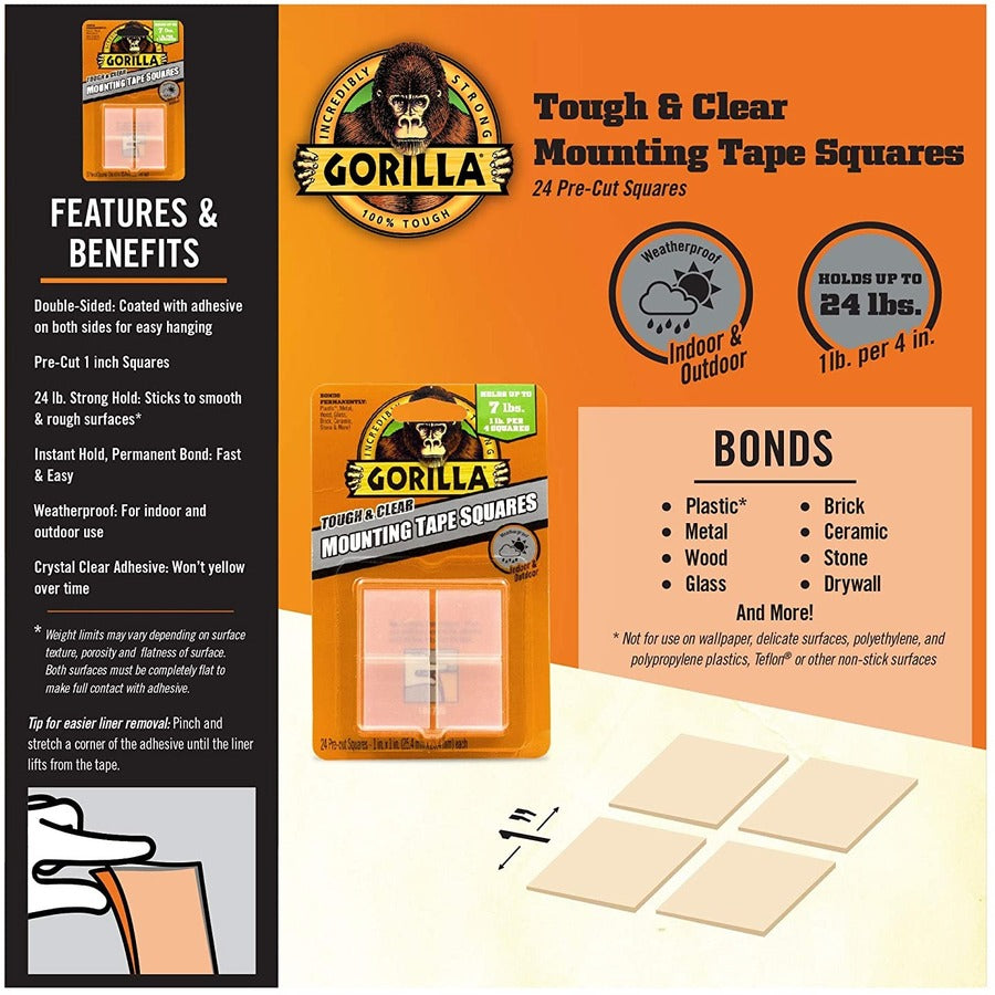 Gorilla Tough & Clear Mounting Squares