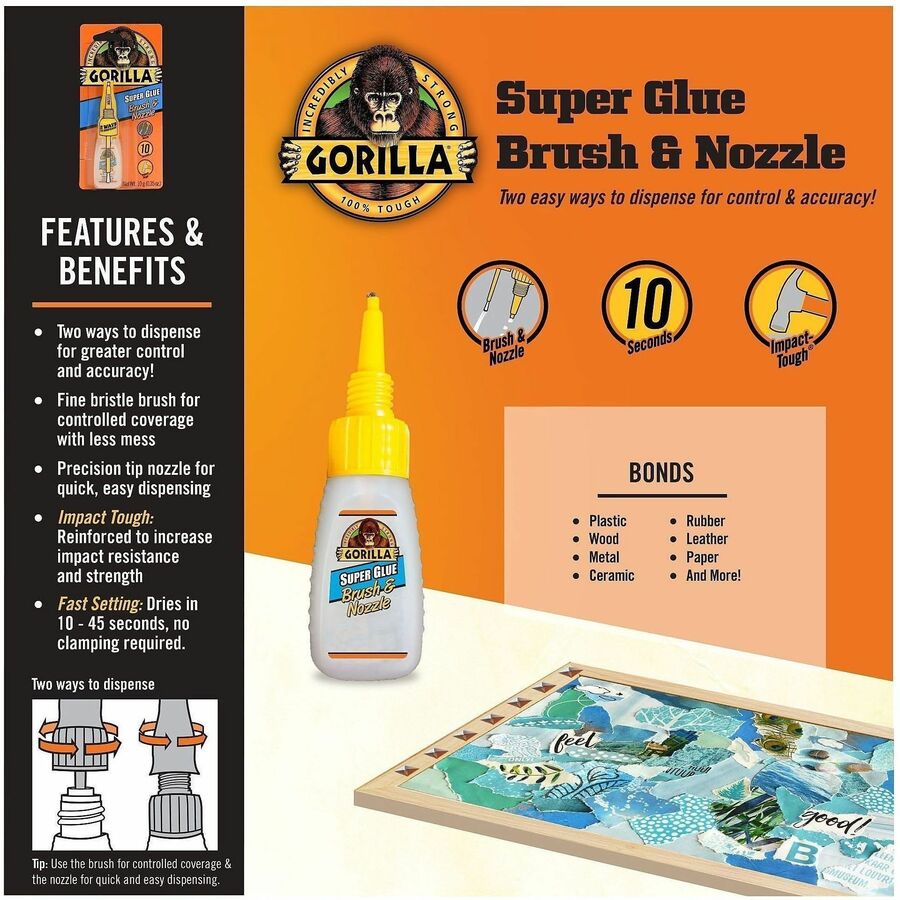 Gorilla Brush & Nozzle Super Glue